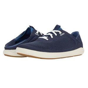 Olukai Moku Pae Boat Shoes 8 Men Navy Blue Slip-On